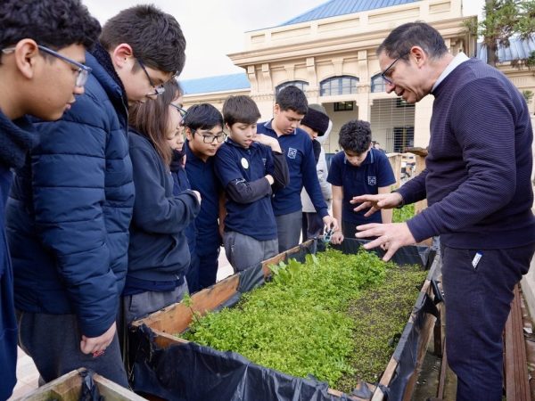 Estudiantes trabajando en un proyecto de ciencias